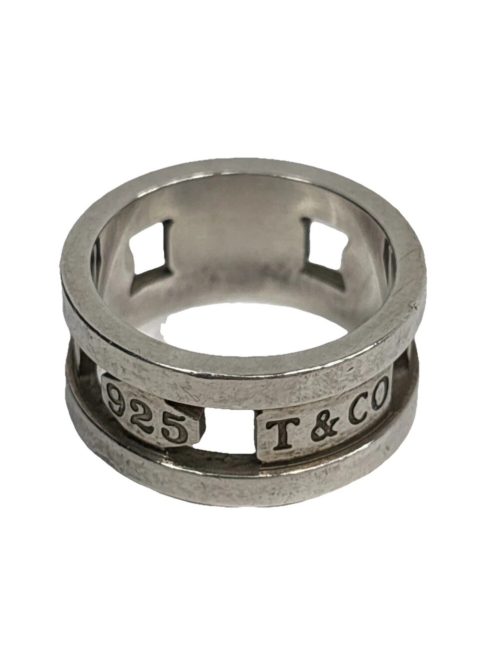 Tiffany & Co 1837 Sterling Silver 925 Classic Element Wide Band Ring Size 6US